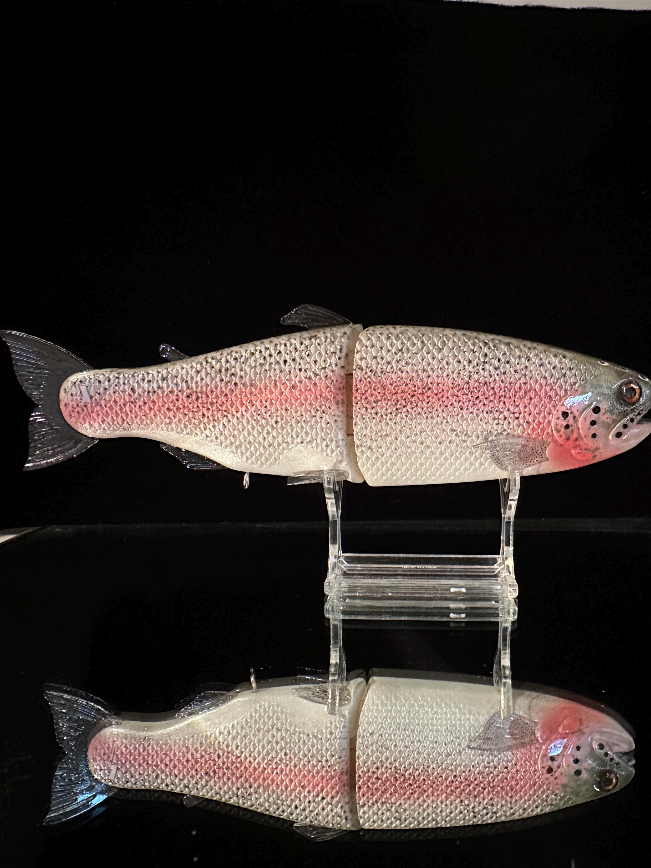 Custom Painted Hinkle Trout Clone | Realistic Trout Colorway Swimbait | Hand Airbrushed Lure | Made to Order | Includes Hooks - Thumbnail 7