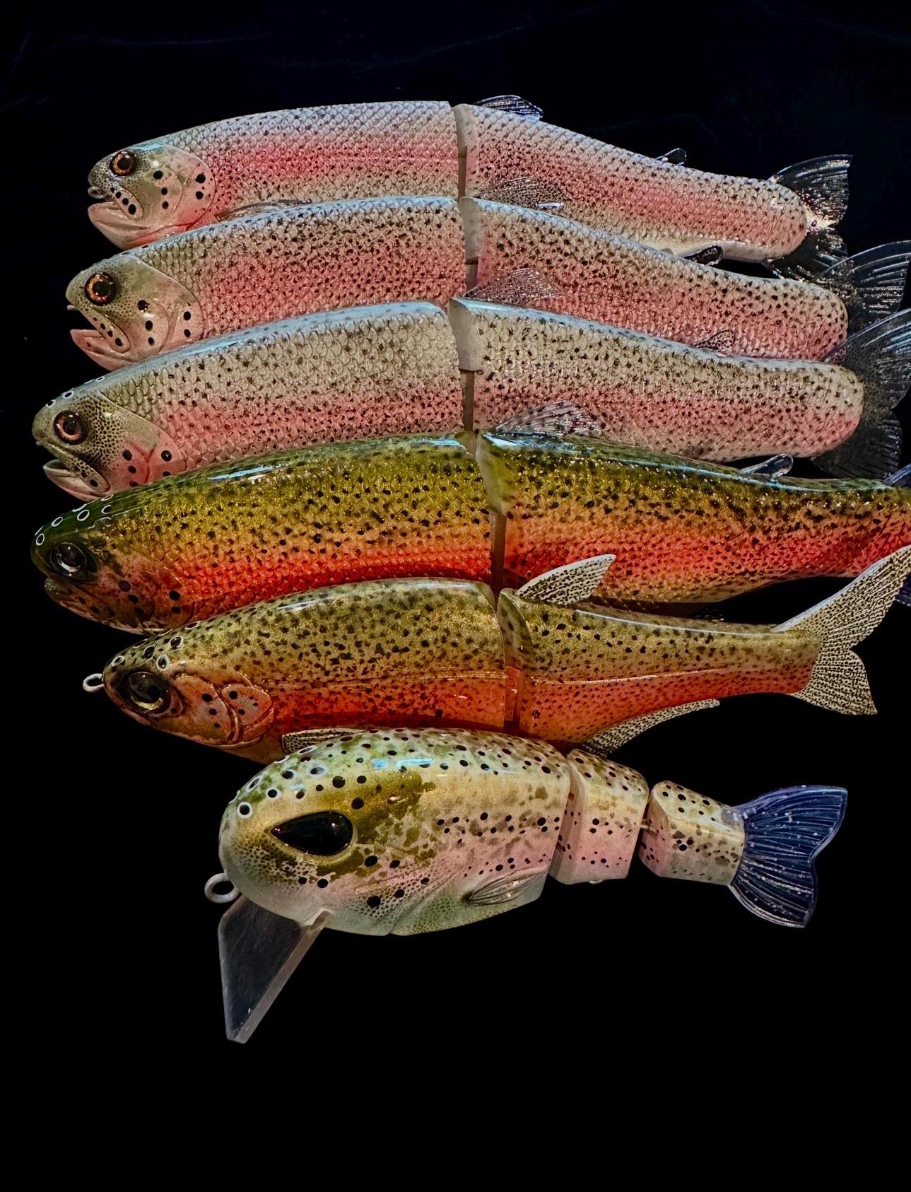 Custom Painted Hinkle Trout Clone | Realistic Trout Colorway Swimbait | Hand Airbrushed Lure | Made to Order | Includes Hooks - Thumbnail 6