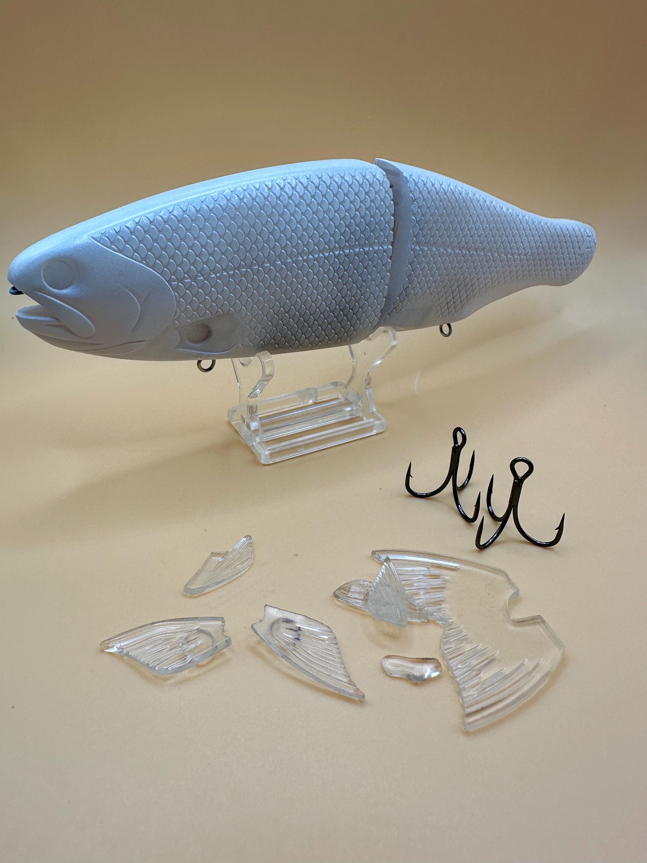 Custom Painted Hinkle Trout Clone | Realistic Trout Colorway Swimbait | Hand Airbrushed Lure | Made to Order | Includes Hooks - Thumbnail 3