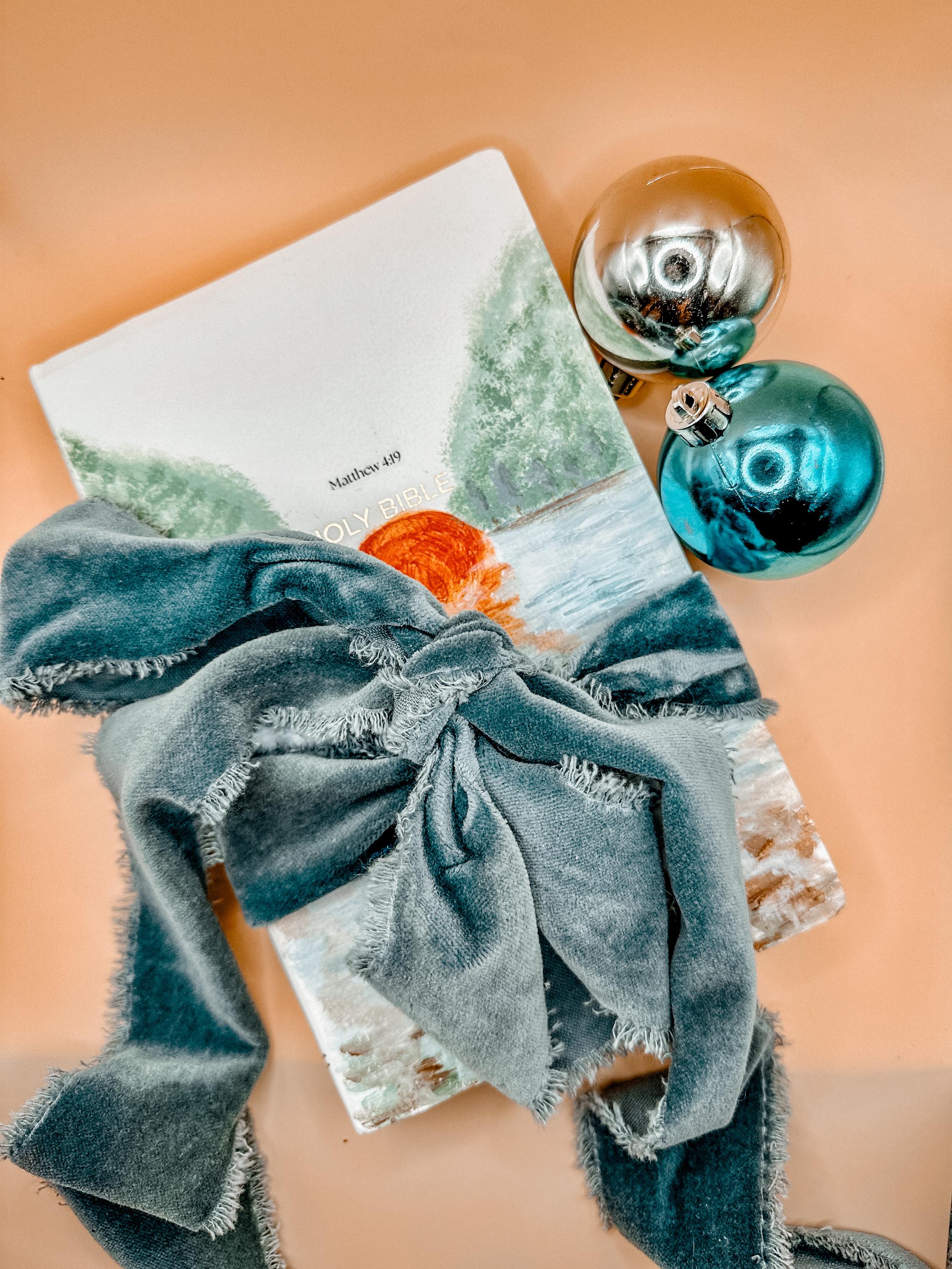 Hand Painted Bible Father and Son Fishing Scene | Custom Acrylic Painted Bible | Christian Gift for Dad | Faith Art Journal - Thumbnail 2