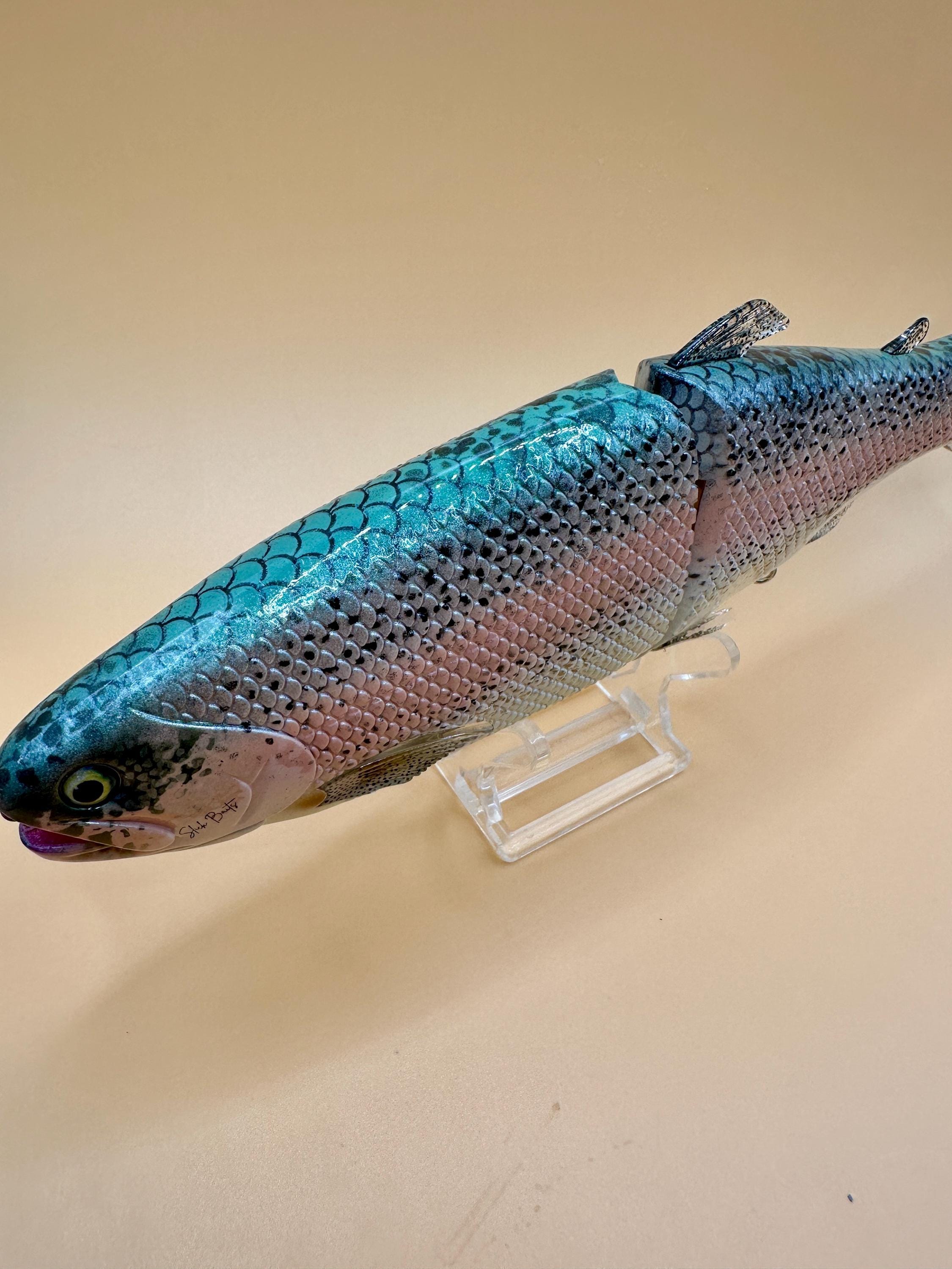 Custom Painted Hinkle Trout Clone | Realistic Trout Colorway Swimbait | Hand Airbrushed Lure | Made to Order | Includes Hooks - Thumbnail 4