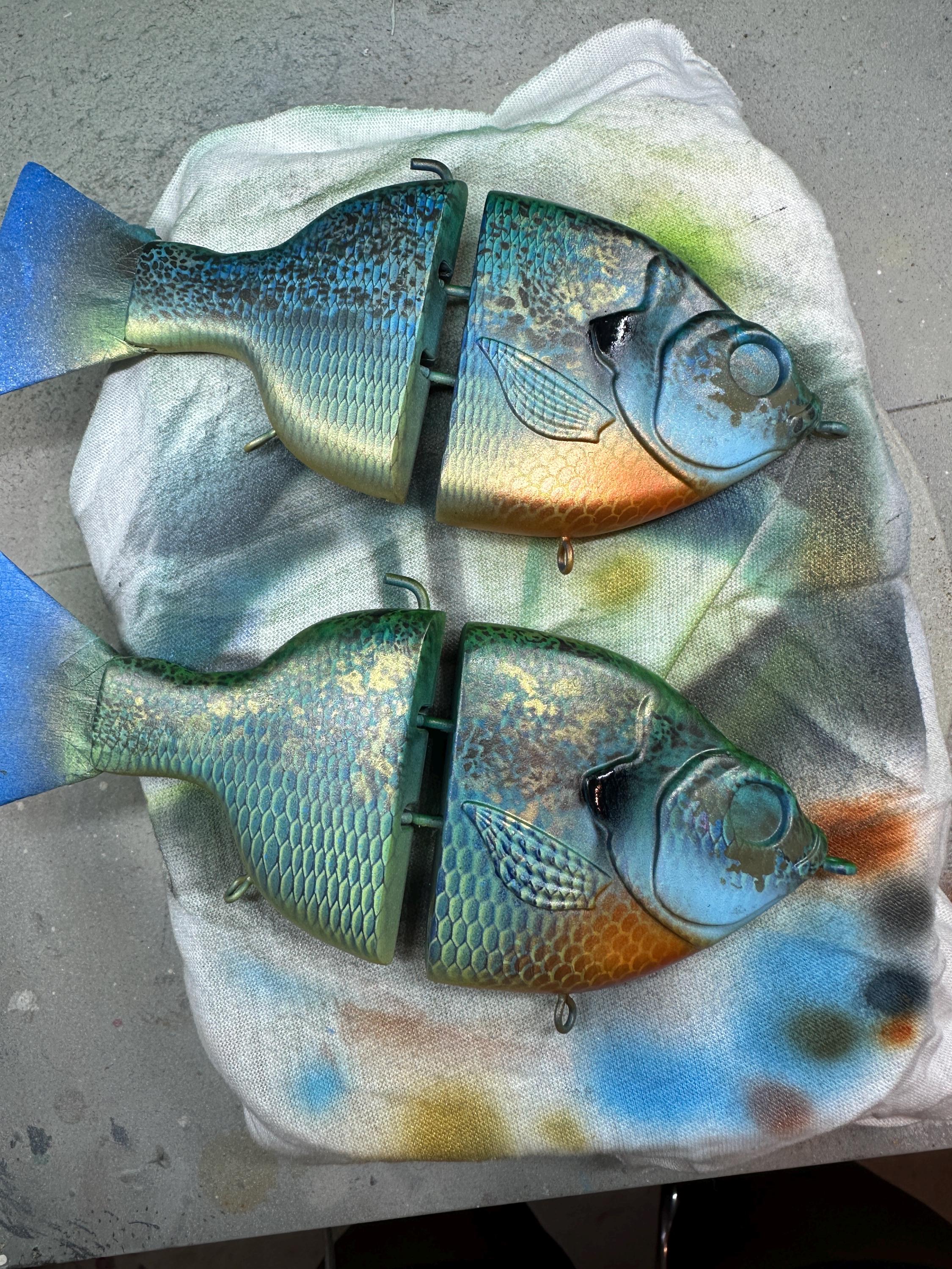 Fish 30 Acre Deluxe Gill Clone | Custom Painted| Blue Gill Swimbait - Thumbnail 7