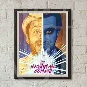 THE NIGHTMAN COMETH Giclee Art Print - It&#39;s Always Sunny in Philadelphia, iasip, Funny, Gift for Him, Home Decor, Poster Art