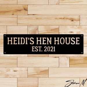 Personalized Hen House Sign - 24" wide x 6" tall (Standard)