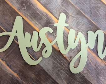 Custom Metal Name Sign – Personalized Nursery & Kids Room Wall Decor