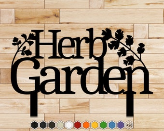 Herb Garden Metal Sign | Cilantro Design, Outdoor Garden Stake