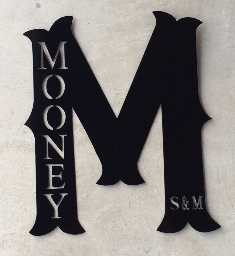 20 Plasma Cut Letters With Name & Est. Date or Etsy