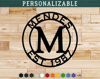 Family Name/Monogram Sign - Established in YEAR