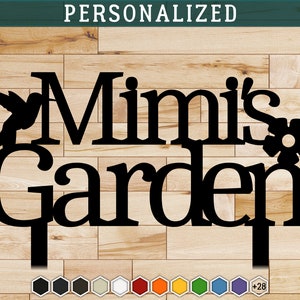 Personalized Garden Sign - 15" wide x 19.5" tall (Standard) Plasma Cut Metal Art