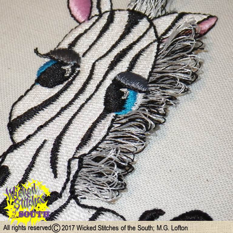 Download Baby Zebra Fringe Embroidery Design, set of 3 sizes ...