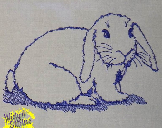 Bunny Embroidery Design File, 2 sizes