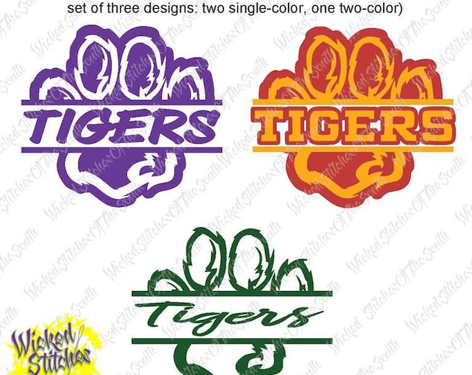 Tiger Paw Designs, Set of 3 for Surface or Heat Transfer Vinyl