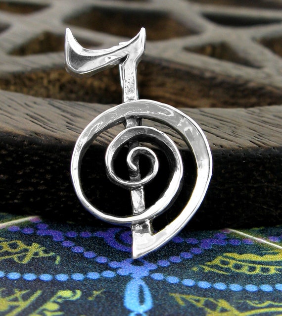 SMALL Sterling Silver Cho Ku Rei Reiki Pendant - Spiritual Power Symbol
