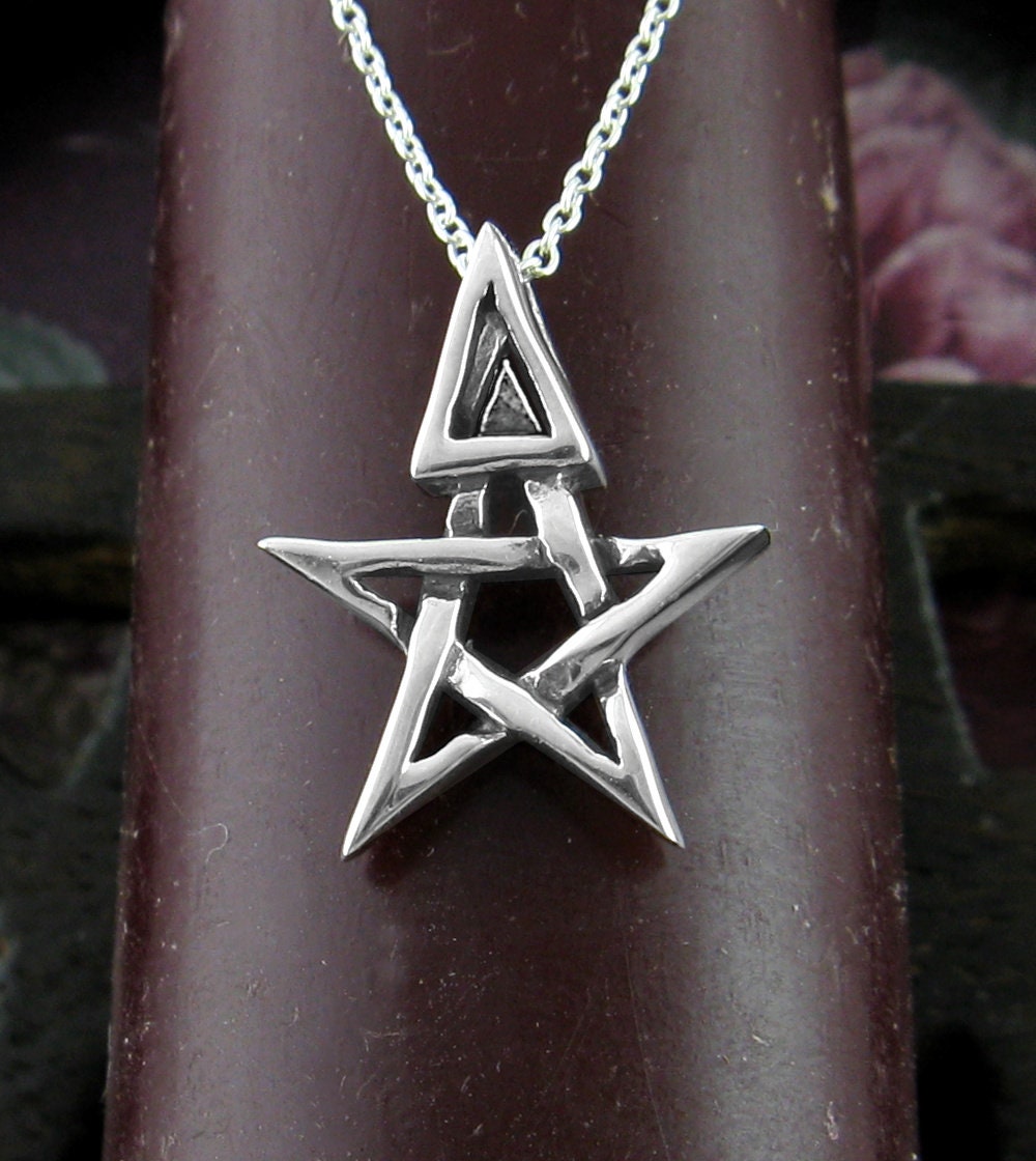 3rd Degree Pendant | Wiccan Pentagram Necklace | Sterling
