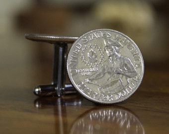 Bicentennial Quarter Cufflinks, coin gift, American history professor, civil war novelty, social studies teacher present, 1776 drummer boy