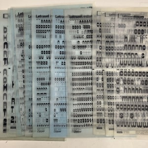 まとめ売り！England製　レトロLetrasetシート200枚 Vintage Letraset - Etsy
