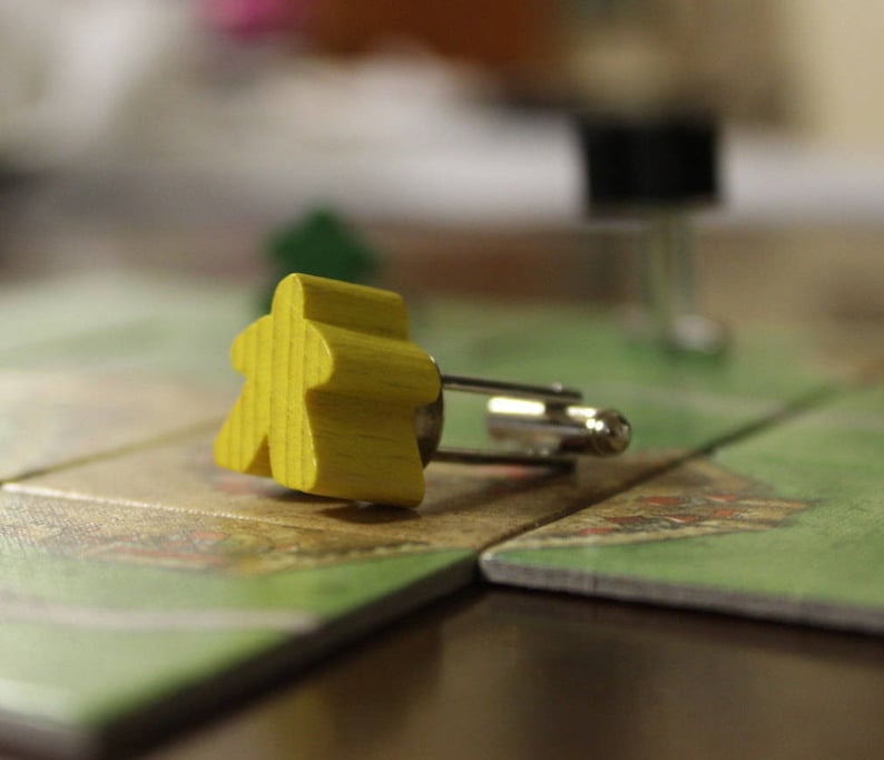 Meeple Cufflinks Board Game Accessories Wooden Game Pieces Etsy
