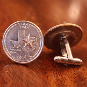 Texas-manchetknopen, Texas Quarter-manchetknopen, The Lone Star State-manchetten
