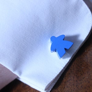 Meeple Cufflinks, Board game accessories, wooden game pieces with custom colors, Gamer Cuff Links image 3