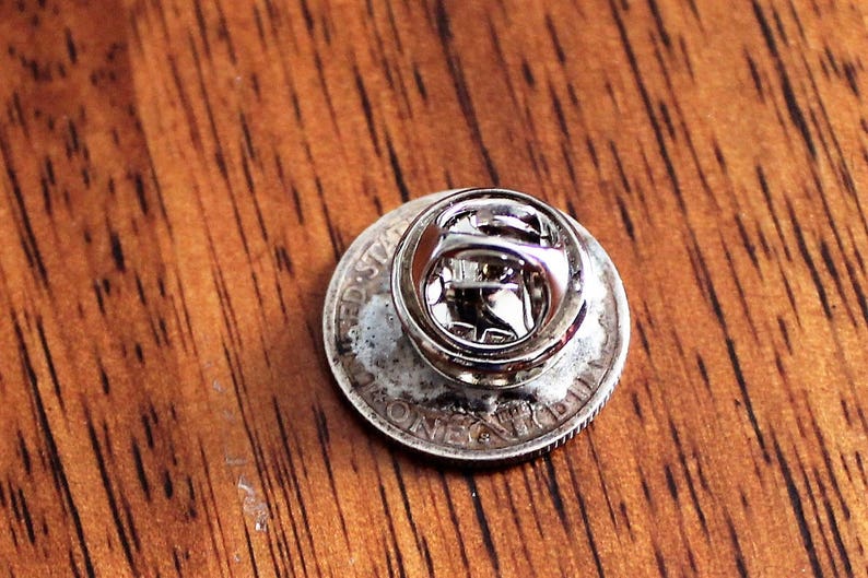Mercury Dime Tie Tack, US Coin Lapel Pin, History Gift, Teacher Present