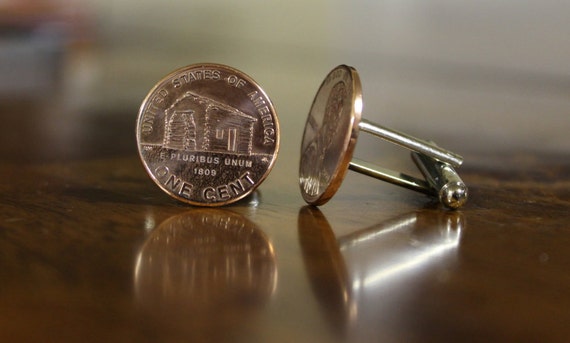 Abe Abraham Lincoln Penny Log Cabin Coin Cufflinks 2009 Etsy