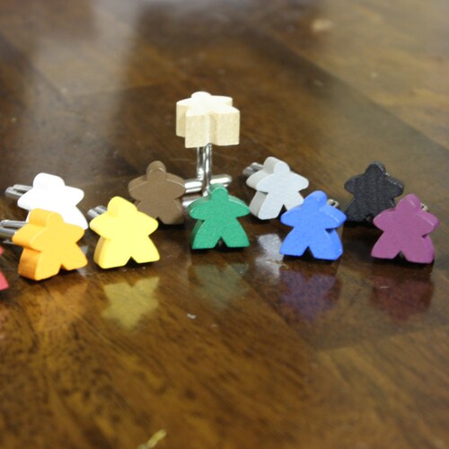 Meeple Cufflinks Board Game Accessories Wooden Game Pieces Etsy