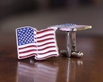 Jacksonville City USA Flag Cufflinks Engraved Box Jacksonville City USA Flag Cufflinks Engraved Box