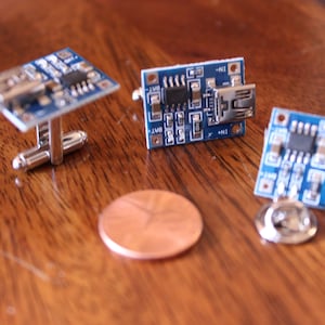 Circuit Board accessories set, Computer Nerd Cuff Links and lapel pin, novelty accessories, programmer present, matching cuffs and tie tack