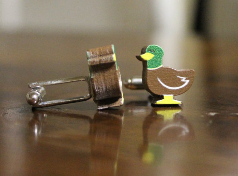 outdoorsmen cuff links Duck Cufflinks Wooden Cuff Links Hunter gift