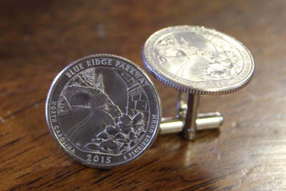 Boston novelty for men stocking stuffer Massachusetts Quarter Cuff Links unique Massachusetts