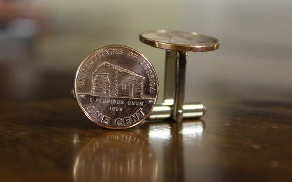 Abe Abraham Lincoln Penny Log Cabin Coin Cufflinks 2009 Etsy