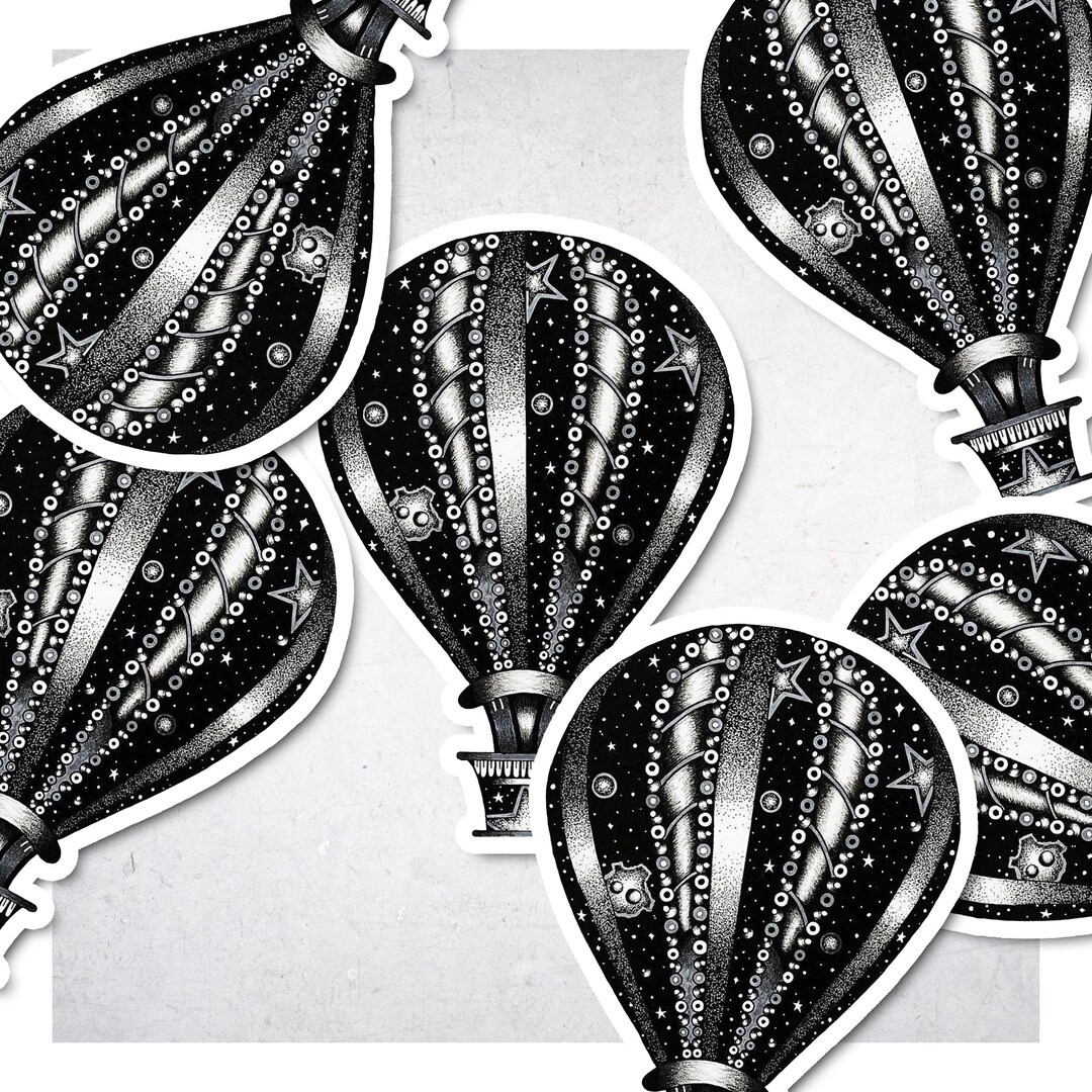 Hot Air Balloon Sticker - Etsy