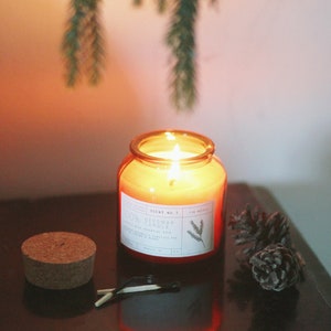 Fir Needle Beeswax Candle