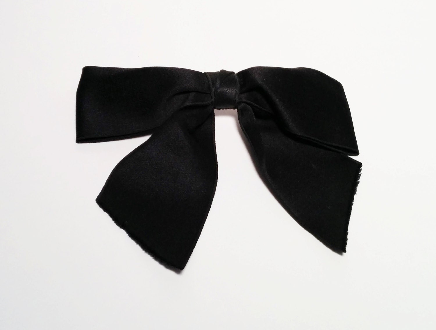 Vintage 90s Hand Wrapped Black Silk Chanel Bow Headband By Chanel | Shop  THRILLING