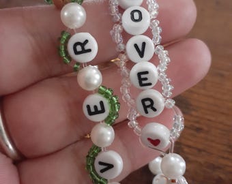 Taylor Swift “Lover” + “evermore” Bracelet Bundle – Beaded Swiftie Jewelry with Lobster Clasp