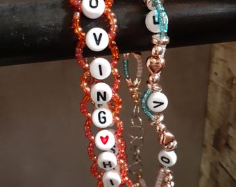 Taylor Swift “Lover” + “Red” Fan Bracelet Bundle – Beaded Swiftie Jewelry with Lobster Clasp