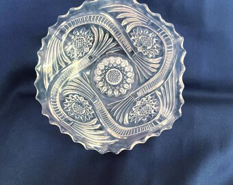 Vintage Glassware Collection – Goblets, Plates, Bowl, Punch Bowl & Cake Plate – 7-Piece Entertaining Set