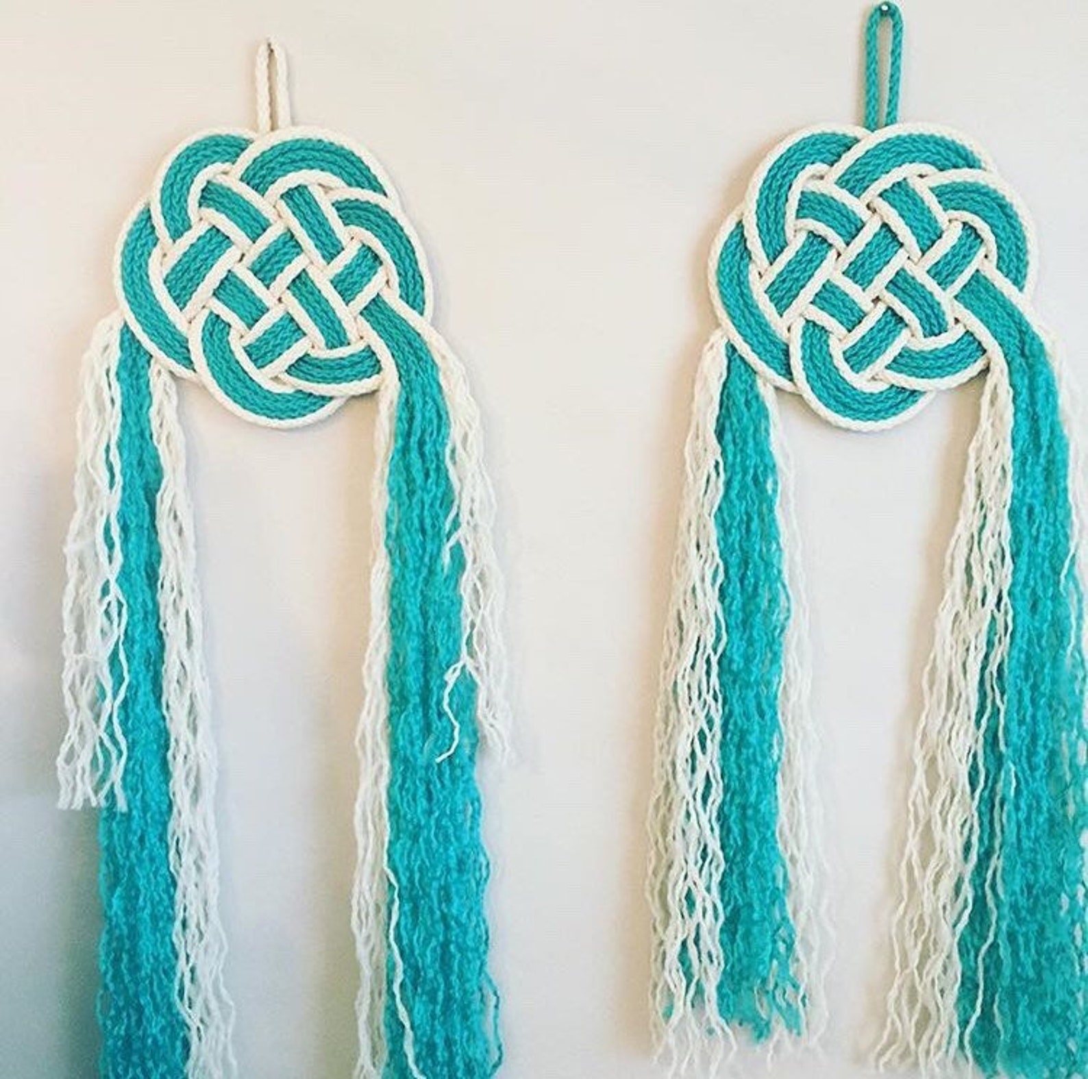 Macrame wall hanging celtic knot woven knot art Etsy