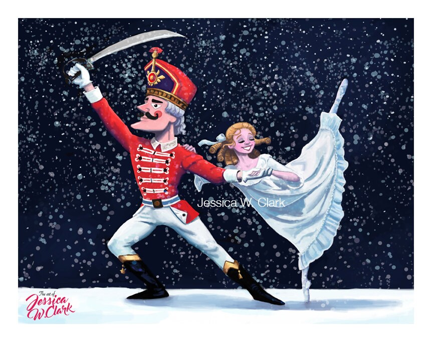 The Nutcracker and Clara Paintingdigital Downloadholiday Etsy