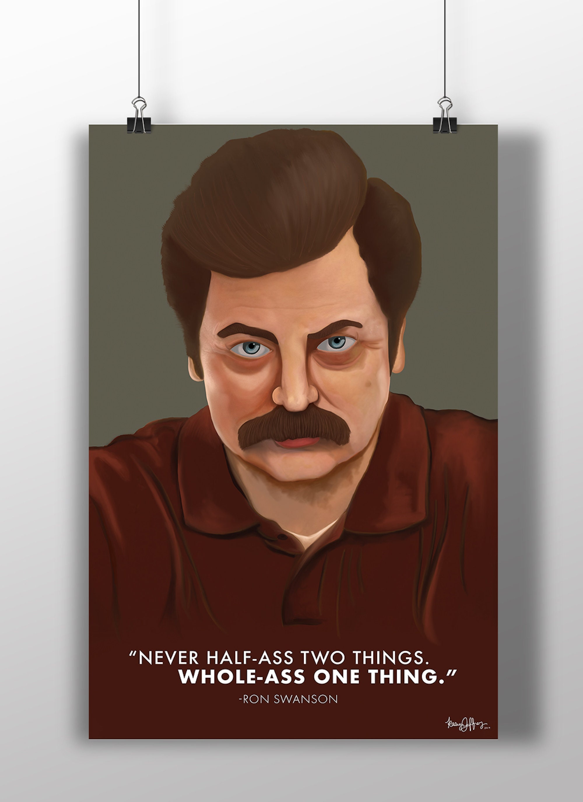 Ron Swanson Parks and Rec Inspirational Poster // DIGITAL - Etsy