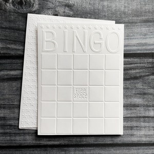 Jeux de cartes de bingo, Cartes de correspondance de bingo en relief, Cartes de bingo blanches vierges, Bingo, Jeu de papeterie vierge, Fête, Soirée jeux, Amusant pour toute occasion