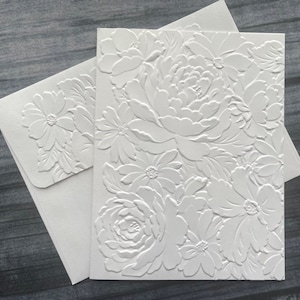 Cartes de correspondance 3D, Parterre de fleurs 3D, Cartes de correspondance vierges, Ensemble de papeterie, Cartes de correspondance florales en relief, Cartes de voeux, Coffret cadeau, Fleurs