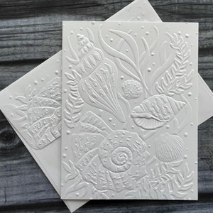 Jeux de cartes 3D coquillages, palourde, conque, carte sous-marine 3D, cartes de plage en relief, cartes de correspondance, cartes de voeux, cartes d'été, océan