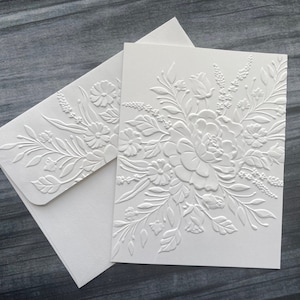 3D Bouquet Card Sets, 3D Whimsical Bouquet, Blank Note Cards, Floral, Stationery Set, Embossed Note Cards, Floral Cards, Gift Set, Flower