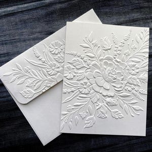 3D Bouquet Card Sets, 3D Whimsical Bouquet, Blank Note Cards, Floral, Stationery Set, Embossed Note Cards, Floral Cards, Gift Set, Flower