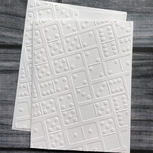Cartões temáticos de jogos, conjunto de 6, cartões brancos em relevo, cartões inovadores, bingo, dominó, rainha de copas, festa, sortido, convites, noite de jogos imagem 5