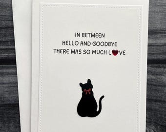Cat Sympathy Card, Pet Sympathy, Loss of Pet, Loss of Cat, Memorial, Rainbow Bridge, Loss of Fur Baby, Sorry For Loss, Condolence