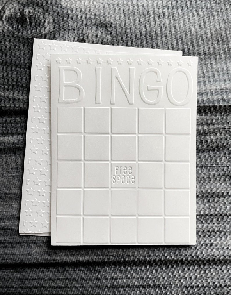 Cartões temáticos de jogos, conjunto de 6, cartões brancos em relevo, cartões inovadores, bingo, dominó, rainha de copas, festa, sortido, convites, noite de jogos imagem 3