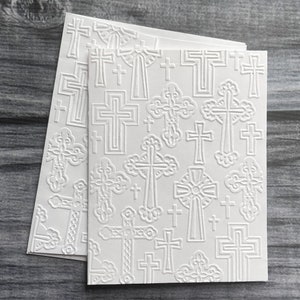 Cartes de correspondance, Cartes de correspondance vierges en relief, Ensemble de papeterie, Cartes de croix, Religieux, Pâques, Foi, Espoir, Carte de prière, Coffret cadeau