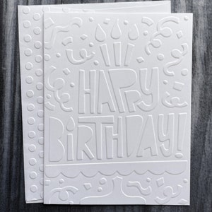 Cartes d'anniversaire, Cartes d'anniversaire blanches en relief, Set d'anniversaire, Carte de voeux d'anniversaire vierge, Invitations, Célébration, Fête, Pour enfants, adultes